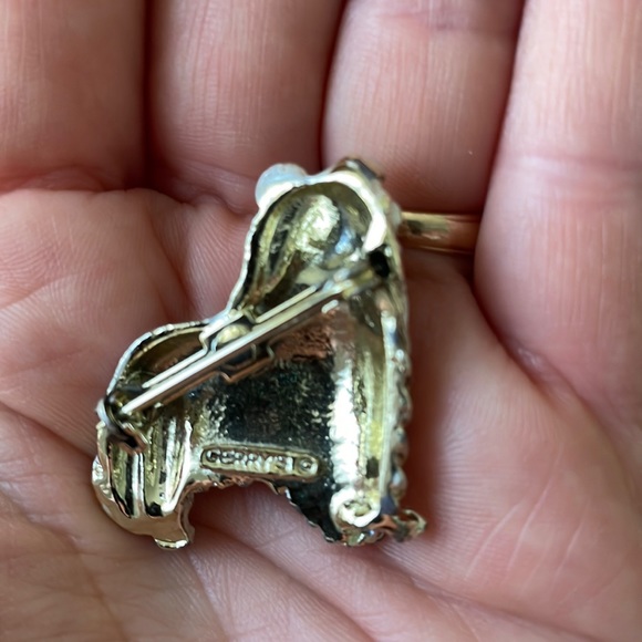 Vintage GERRY Collie sheltie Shetland sheep dog brooch pin silver tone - Picture 4 of 4